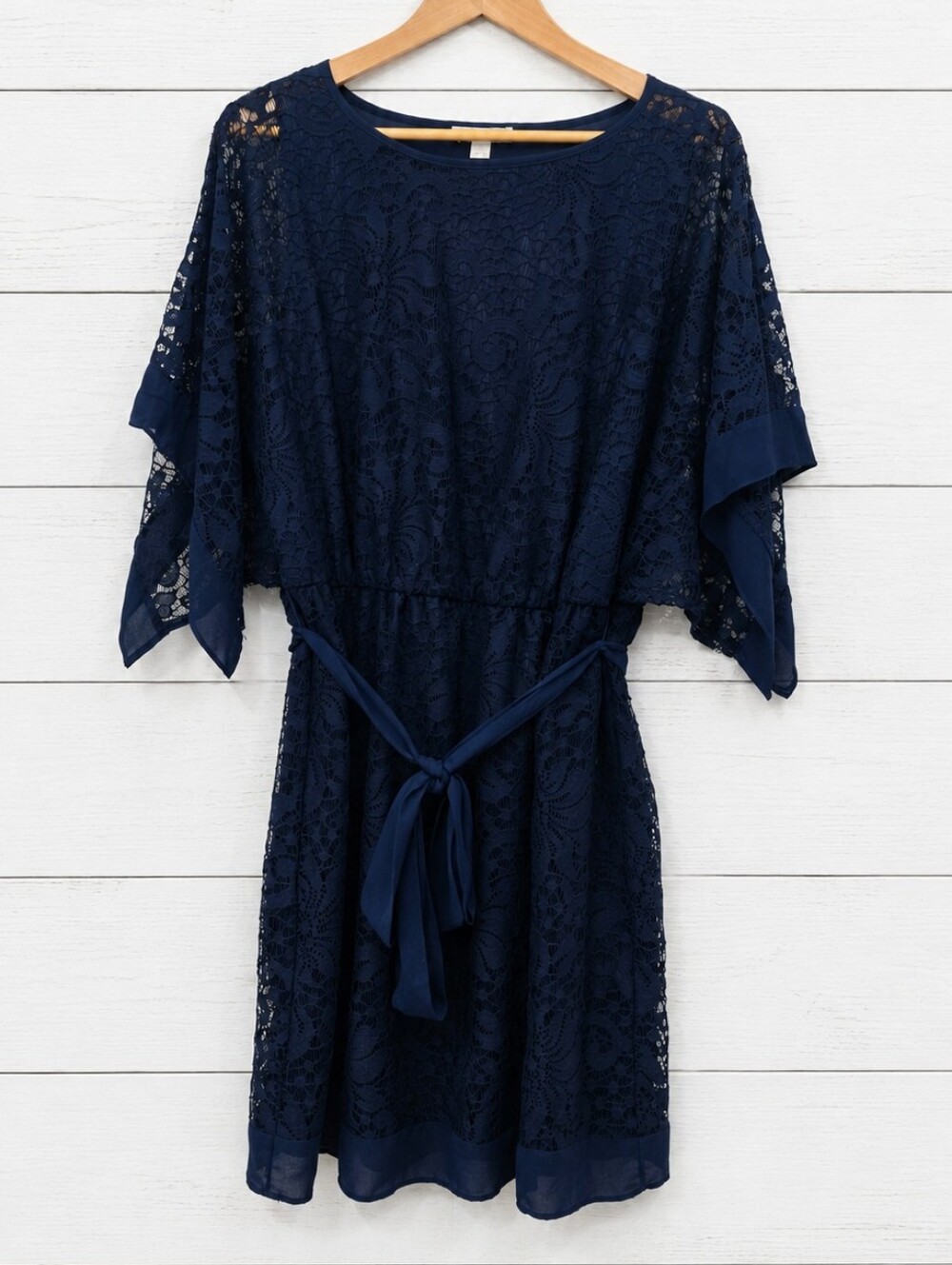 Db Established 1962 Navy Lace Tie-Waist Dress Size 12